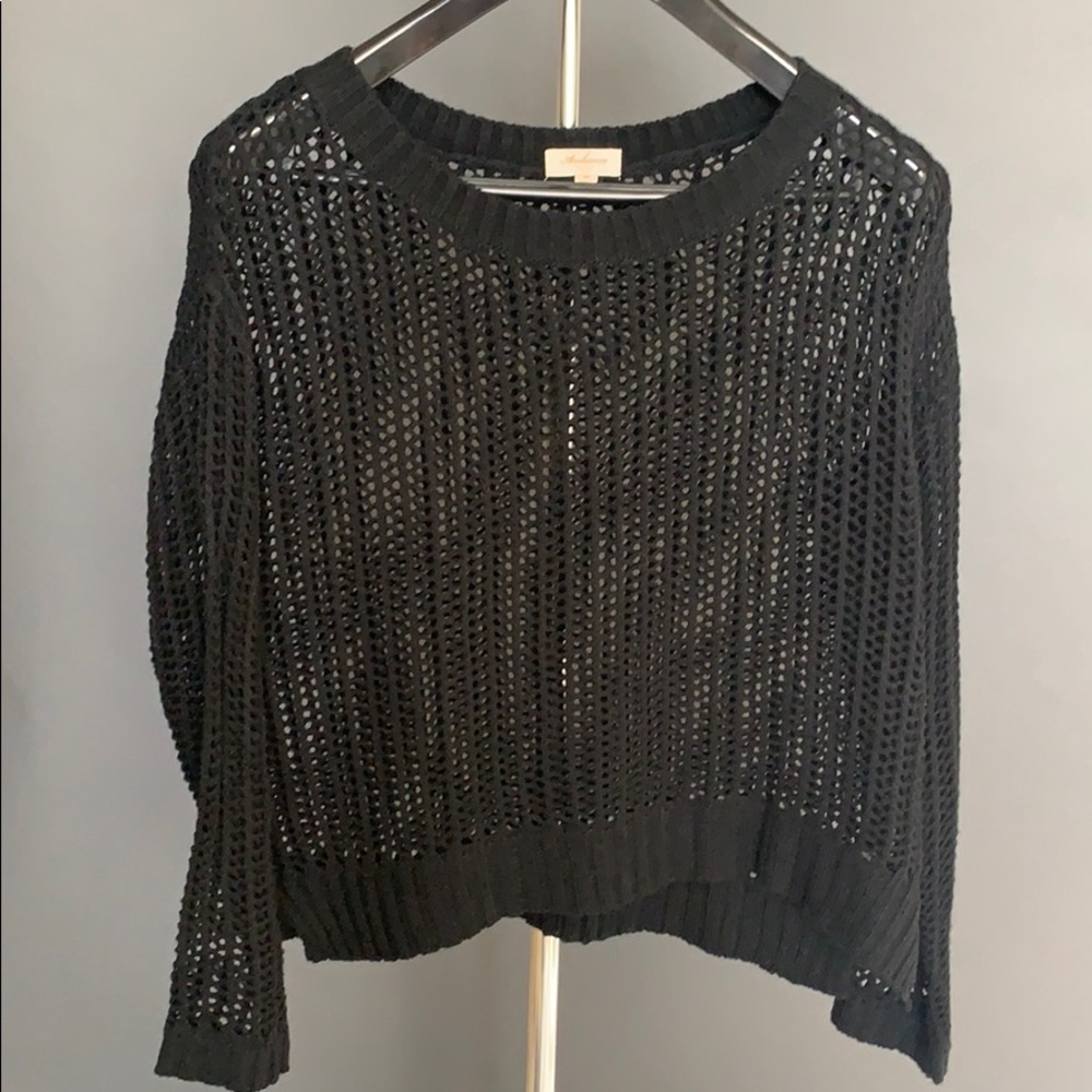 Crochet fishnet sweater